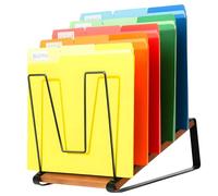 KASFDBMO Pack of 1 Vertical File Planner Highlighting Not Slip Base and Against Tip Structure for Stable Placement on Wood Glass Metal Desktops Easy Bookcase