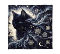 KASFDBMO Premium Mystical Tarot Mats Velvets Fabric with Sacred Geometry & Travel-Friendly for Spiritual Conversation Professional Tarots Cloth