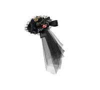 KASFDBMO Unisex Punk Headpiece With Metal Gears Lace Trim And Devil Eye Charm Vintage Halloween Hat For Cosplayers Neutral Unique Gear Styles Hair Accessory