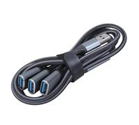 KASFDBMO USB Splitter Y Cable USB Male To 3 Female USB2.0 Converters Multiple USB Port Expander Cable Multiport Split Adapter Computer Accessories USB Hub