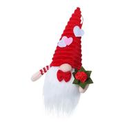 KASFDBMO Valentines Day LED Light Up Gnomes Plush Dolls Love Heart Swedish Scandinavian Tomtes Dolls Weddings Party Ornament LED Glowing Plush Toy