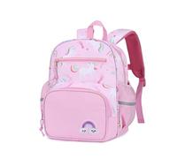 Kasgo Toddler Backpack, 12 Inch Small Rucksack Bag for Girls Ages 2-4, Mini Lightweight Kids Backpacks with Reflective Strip & Chest Strap for Nursery Travel Pink Unicorn