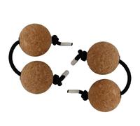 Kashaka Ball Stirrers | 2 Pairs Cork Ball Shaker Kashaka Rhythmic Instrument - Beginner Shaker Balls with Adjustable Cable Length for Music Lessons, Wedding
