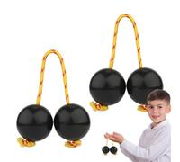 Kashaka Shaker Rhythmic Kashaka Musical Instrument Rattle Ball | 2 Pair ABS Hand Percussion Balls, Music Egg Double Gourd for Parties, Weddings, Shows