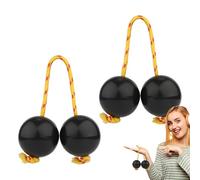 Kashaka Shaker Rhythmic Kashaka Musical Instrument Rattle Ball | 2 Pair ABS Hand Percussion Balls, Music Egg Double Gourd for Parties, Weddings, Shows