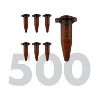 Kashi Scientific 1.5mL Amber Microcentrifuge Tube with Snap Cap [500/Pack] Black 1.5 mL Centrifuge Tubes with Flip Cap, Amber Color Tubes with Graduation, Polypropylene, Plastic Lab Snap Tubes