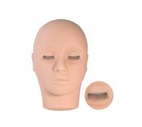 Kashinfuu Lash Mannequin Head, Eyelash Mannequin, Mannequin Heads With 4 Lash Layers, Removable Eye Sockets Soft-Touch Silicone With Natural Skin-Like Texture And Color