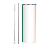 Kashinn 20oz Stainless Steel Tumbler Travel Mug for Coffee Iced Drinks Summer Cooling Cup Irish flag Print