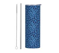 Kashinn 20oz Stainless Steel Tumbler Travel Mug for Coffee Iced Drinks Summer Cooling Cup Leopard Skin Animal Print