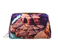 Kashinn Beauty Grand Canyon Print Leather Makeup Bag Travel Cosmetic Bag Cute Vanity Case Toiletry Bag Skincare Pouch