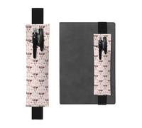 Kashinn Bull Skull Tribal Print Leather Pen Holder Elastic Band Pencil Case Bookmark for Notebooks Diaries Planners