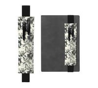 Kashinn Cute palm tree leaves Print Leather Pen Holder Elastic Band Pencil Case Bookmark for Notebooks Diaries Planners