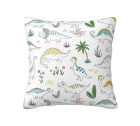 Kashinn Dinosaur Walking Print Modern Soft Couch Pillow Case Decorative Square Pillow Covers Home Decor 26in