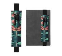 Kashinn Dragonfly with Water Lily Print Leather Pen Holder Elastic Band Pencil Case Bookmark for Notebooks Diaries Planners