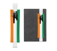 Kashinn Flag of Cote d'Ivoire Print Leather Pen Holder Elastic Band Pencil Case Bookmark for Notebooks Diaries Planners