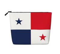 Kashinn Flag of Panama Print Single-Layer Cosmetic Pouch Fake Hemp Makeup Bag Coin Purse for Everyday Use Travel