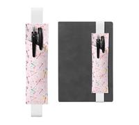 Kashinn Hand painted dragonfly Print Leather Pen Holder Elastic Band Pencil Case Bookmark for Notebooks Diaries Planners