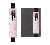 Kashinn Hand painted dragonfly Print Leather Pen Holder Elastic Band Pencil Case Bookmark for Notebooks Diaries Planners
