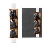 Kashinn Movies Clapperboard Pattern Print Leather Pen Holder Elastic Band Pencil Case Bookmark for Notebooks Diaries Planners