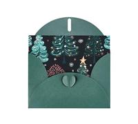 Kashinn Pearlized Greeting Card with Envelope Blank Notecard for Thank You Invitations Sympathy Christmas Tree Print
