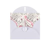 Kashinn Pearlized Greeting Card with Envelope Blank Notecard for Thank You Invitations Sympathy Dog and Paris Towe Print