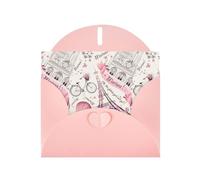 Kashinn Pearlized Greeting Card with Envelope Blank Notecard for Thank You Invitations Sympathy Dog and Paris Towe Print