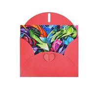 Kashinn Pearlized Greeting Card with Envelope Blank Notecard for Thank You Invitations Sympathy Graffiti Drawing Print
