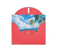 Kashinn Pearlized Greeting Card with Envelope Blank Notecard for Thank You Invitations Sympathy hawaii beach Print