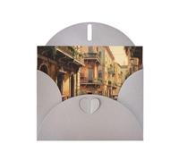 Kashinn Pearlized Greeting Card with Envelope Blank Notecard for Thank You Invitations Sympathy Italian Street Print