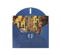 Kashinn Pearlized Greeting Card with Envelope Blank Notecard for Thank You Invitations Sympathy Italian Street Print