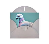 Kashinn Pearlized Greeting Card with Envelope Blank Notecard for Thank You Invitations Sympathy pigeon Print