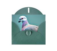 Kashinn Pearlized Greeting Card with Envelope Blank Notecard for Thank You Invitations Sympathy pigeon Print