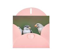 Kashinn Pearlized Greeting Card with Envelope Blank Notecard for Thank You Invitations Sympathy three birds Print
