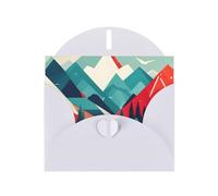 Kashinn Pearlized Greeting Card with Envelope Blank Notecard for Thank You Invitations Sympathy Travel Mountain Scenery Print