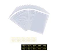 KASHME 200 Pcs Chocolate Bar Wrappers Set - Including 100 Pcs 4 x 8.3 Inch Plastic Chocolate Bar Packaging Bags and 100 Pcs Thank You Stickers