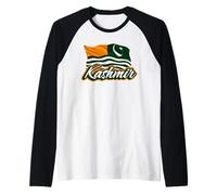 Kashmir Flag Patriotic AJK Men Women Kids Azad Kashmiri Raglan Baseball Tee