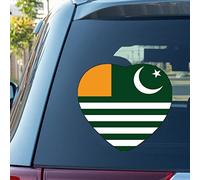 Kashmir Heart Stickers for Car Kashmir Flag Car Decal Window Decal Patriotic Decor National Flag Country City Souvenir Custom Vinyl Decal Die Cut Decals Funny Laptop Stickers Bumper Stickers