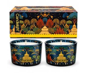 Kashmir Pear & Fig Scented Candle Gift Set of 2 - Luxury Glass Jar Candles | 20-Hour Burn Time | Premium Home Fragrance for Birthdays, Anniversaries & Décor
