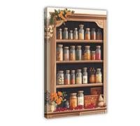 Kashmiri Medicine Cabinet Art Print_ Saffron Canvas Poster Wall Art Decor Print Picture Paintings for Living Room Bedroom Decoration 08x12inch(20x30cm)