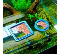 KASHUNUO Betta Fish Feeding Ring: 2-Pack Floating Food Holder with Suction Cup - Prevents Food from Entering The Filter - Aquarium Accessories for Betta Goldfish Guppy Turtle