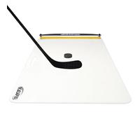 kasifei Hockey Shooting Pad with Rebounder, 48" x 24" Professional Hockey Training Equipment for Shooting, Synthetic Ice for Hockey Passing and Stickhandling