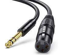 KASIMO 6M XLR Female to 6.35mm (1/4 inch) TRS Stereo Jack Lead Balanced Signal Interconnect Cable, XLR Female to Quarter inch Patch Cable for Microphones, Mixer, Audio Sound Consoles, Power Amplifier