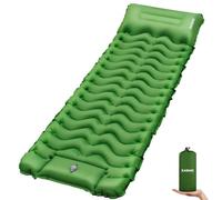 KASIMO Camping Sleeping Pad Mat - Ultralight & Thick Inflatable Camping Sleeping Pad Air Mattress Self-inflating Bed with Built-in Pump & Pillow Compact for Camping Backpacking Hiking Traveling
