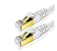 KASIMO CAT 8 Ethernet Cable 0.25M 2PK Round Network Internet Ethernet LAN Cable,High Speed 40Gbps 2000Mhz SFTP LAN Wires Internet Patch Cable with RJ45 Gold Plated Connector for Switch/Router