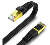 KASIMO Cat 8 Flat Ethernet Cable 2M 2Pack Cat8 Internet LAN Cable 40Gbps 2000MHz High Speed Network Patch Cable SSTP Ethernet Cord with RJ45 Connector for Router Modem Switch Gaming Xbox