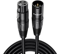 KASIMO XLR to XLR Cable 2M,3-Pin Microphone Male to Female Extension Cable Lead Neutrik Mic Jack Extender Cord Clearer Sound for PA System Studio Recorder Amplifier Mixer Speaker Recording Live Stage