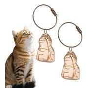 Kasituoer 2 PCS Cat Hair Collector Keychain Charm - Memorial Storage Box for Pet Hair | Keepsake Locket for Cat & Dog Owners | Portable Pet Memorial Gift, Waterproof Fur Holder (Style D)