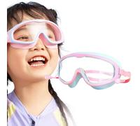 Kasituoer Blumi Baby Goggles, My Cool Summer Goggles -180° HD Anti-Fog & Leak-Proof with Nose Clip/Ear Plugs, UV Shield for Kids (Pink-Blue)