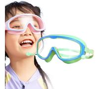 Kasituoer Blumi Baby Goggles, My Cool Summer Goggles -180° HD Anti-Fog & Leak-Proof with Nose Clip/Ear Plugs, UV Shield for Kids (Blue-Green)