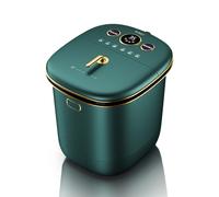 KASJ Z202 Electric Foot Spa Bath Massager with 6 Rotating Rollers & 2 Up-and-Down Acupressure Nodes - UV Sterilization, Deep Tub for Calf Soak, Adjustable Heat, Timer & Easy-Move Wheels for Home Relax